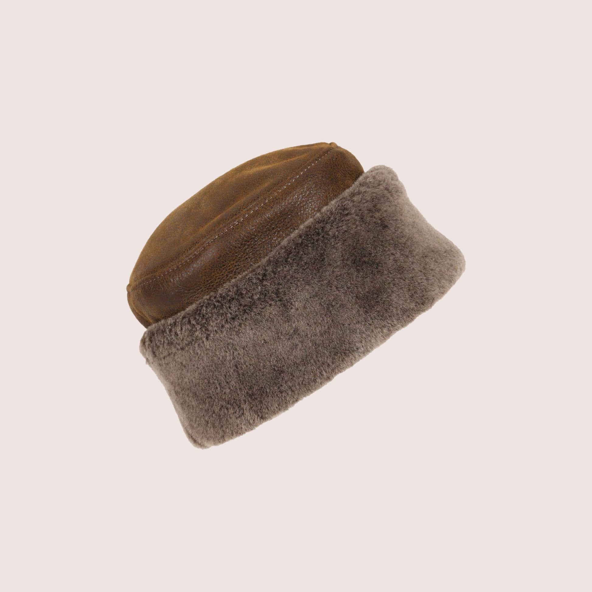 Syracuse Shearling Pill Box Hat