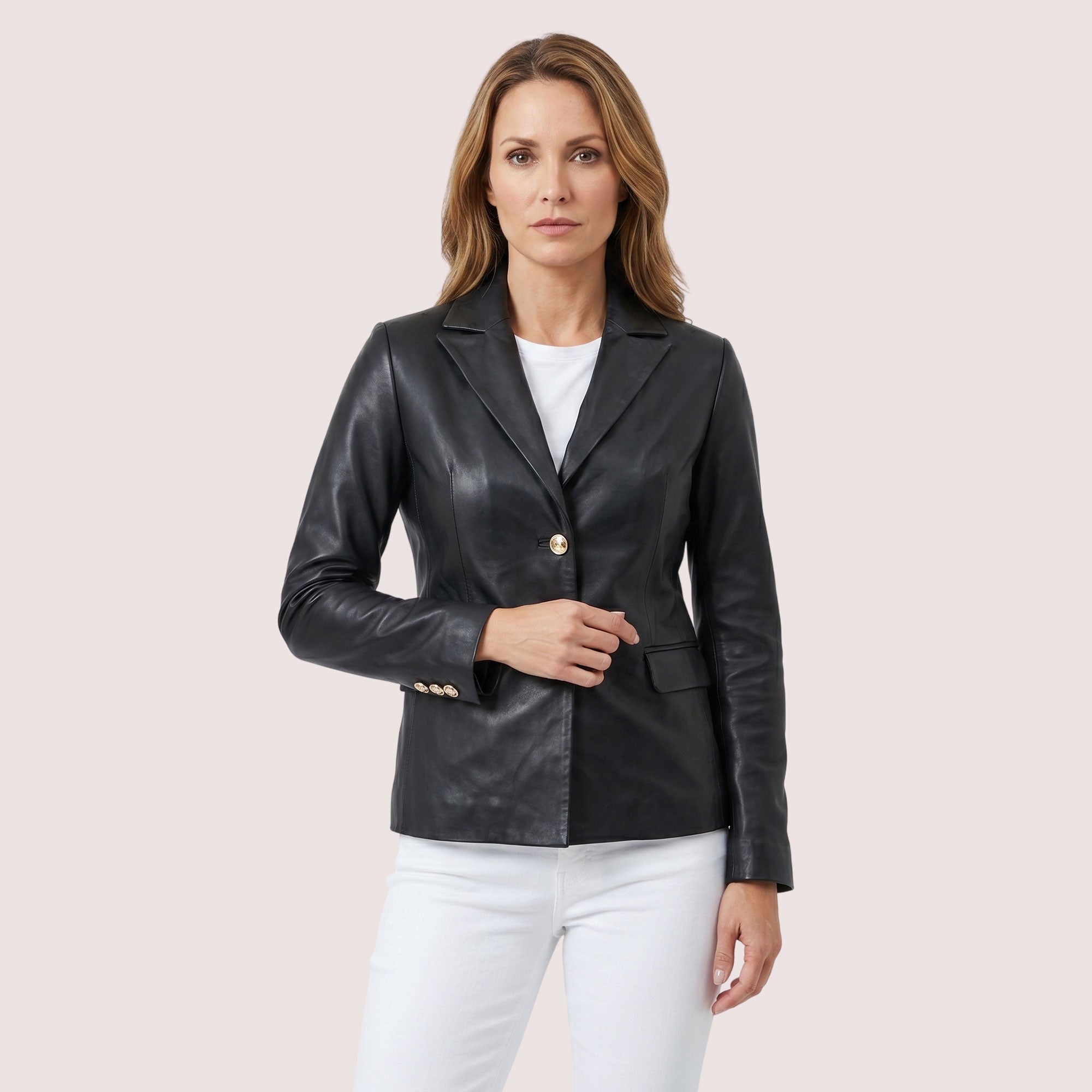 Eleina Lambskin Blazer