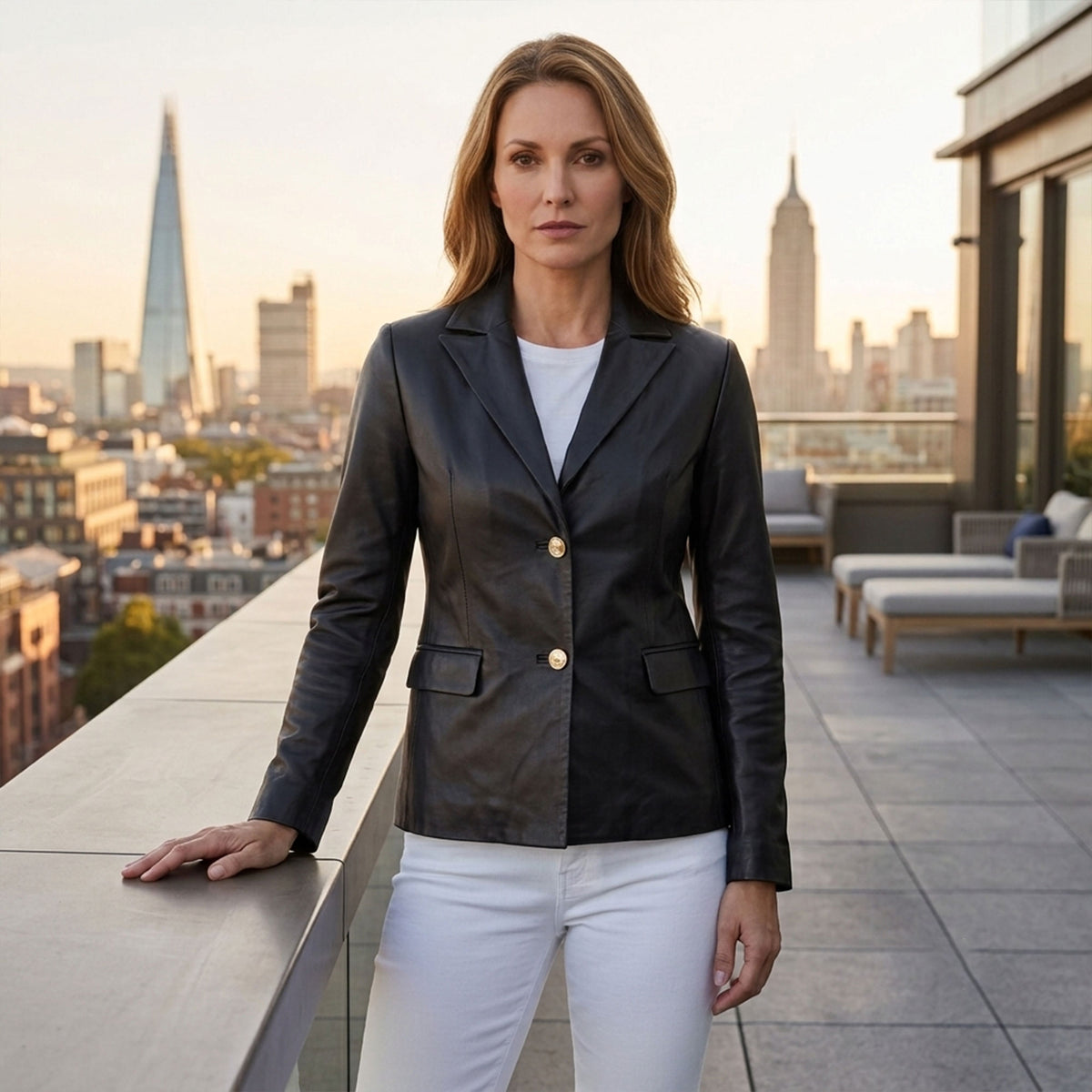 Eleina Lambskin Blazer-4