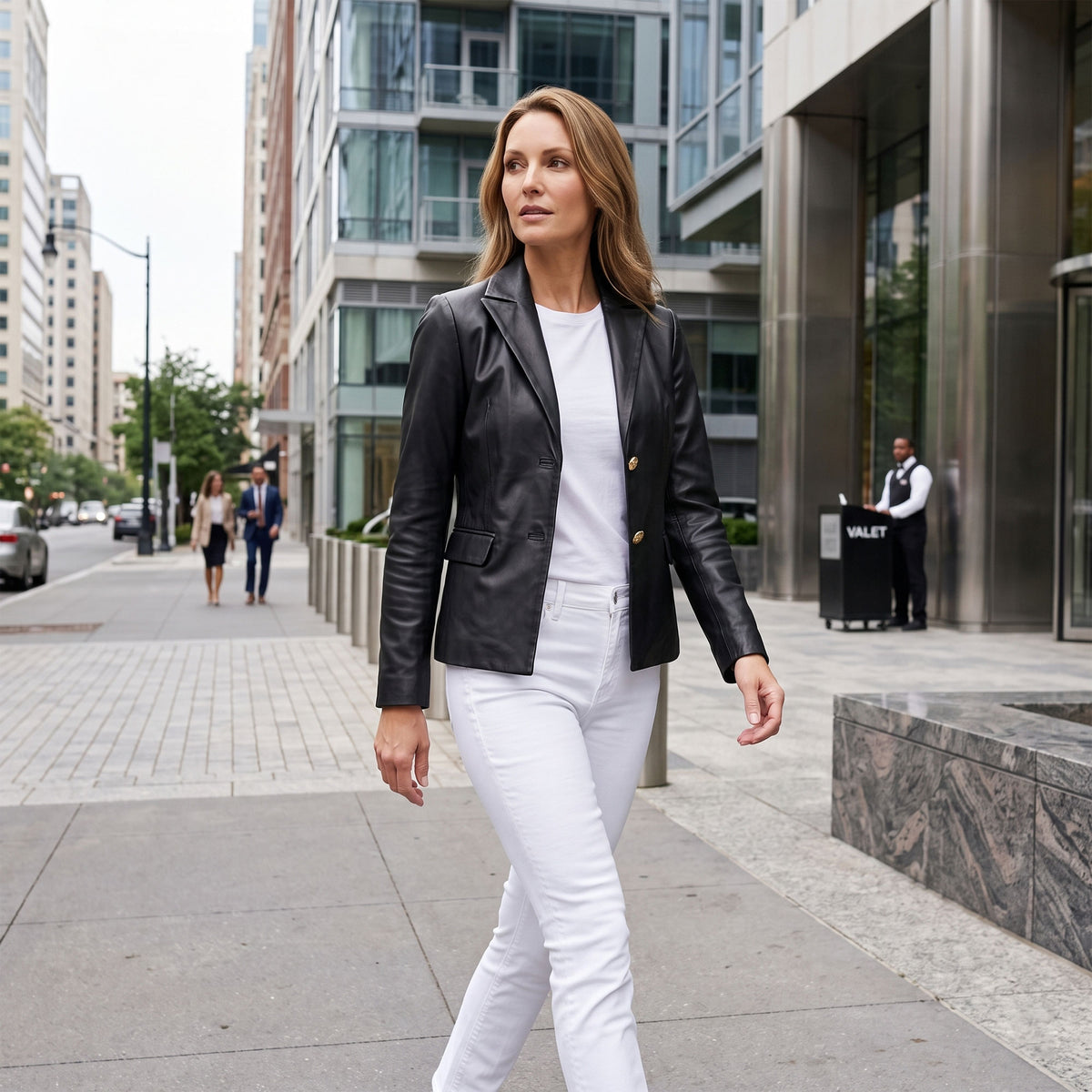 Eleina Lambskin Blazer-5