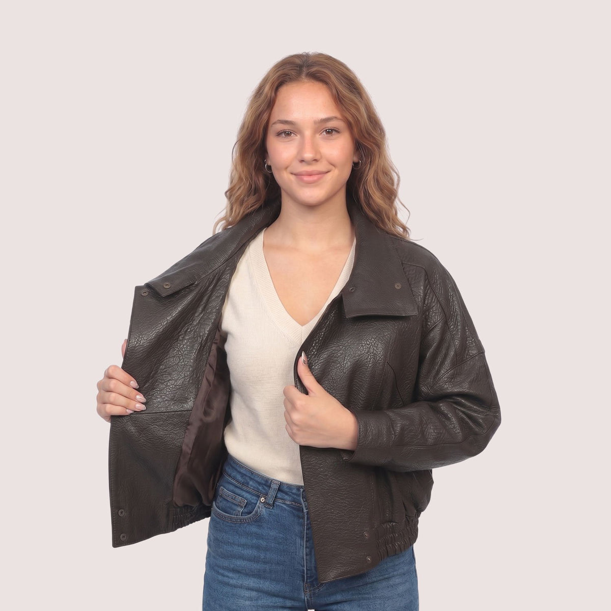 Sophia Lambskin Jacket-3