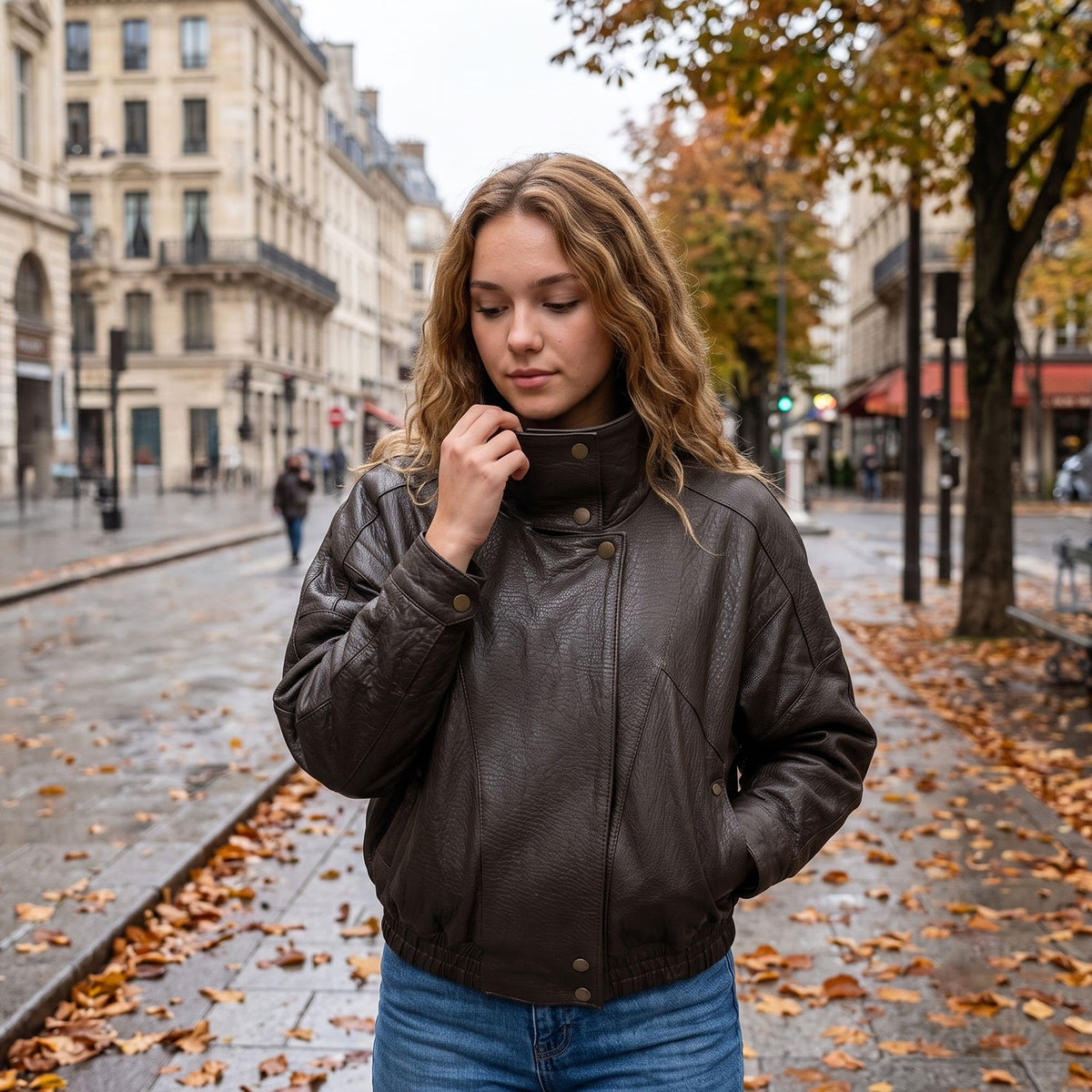 Sophia Lambskin Jacket-5