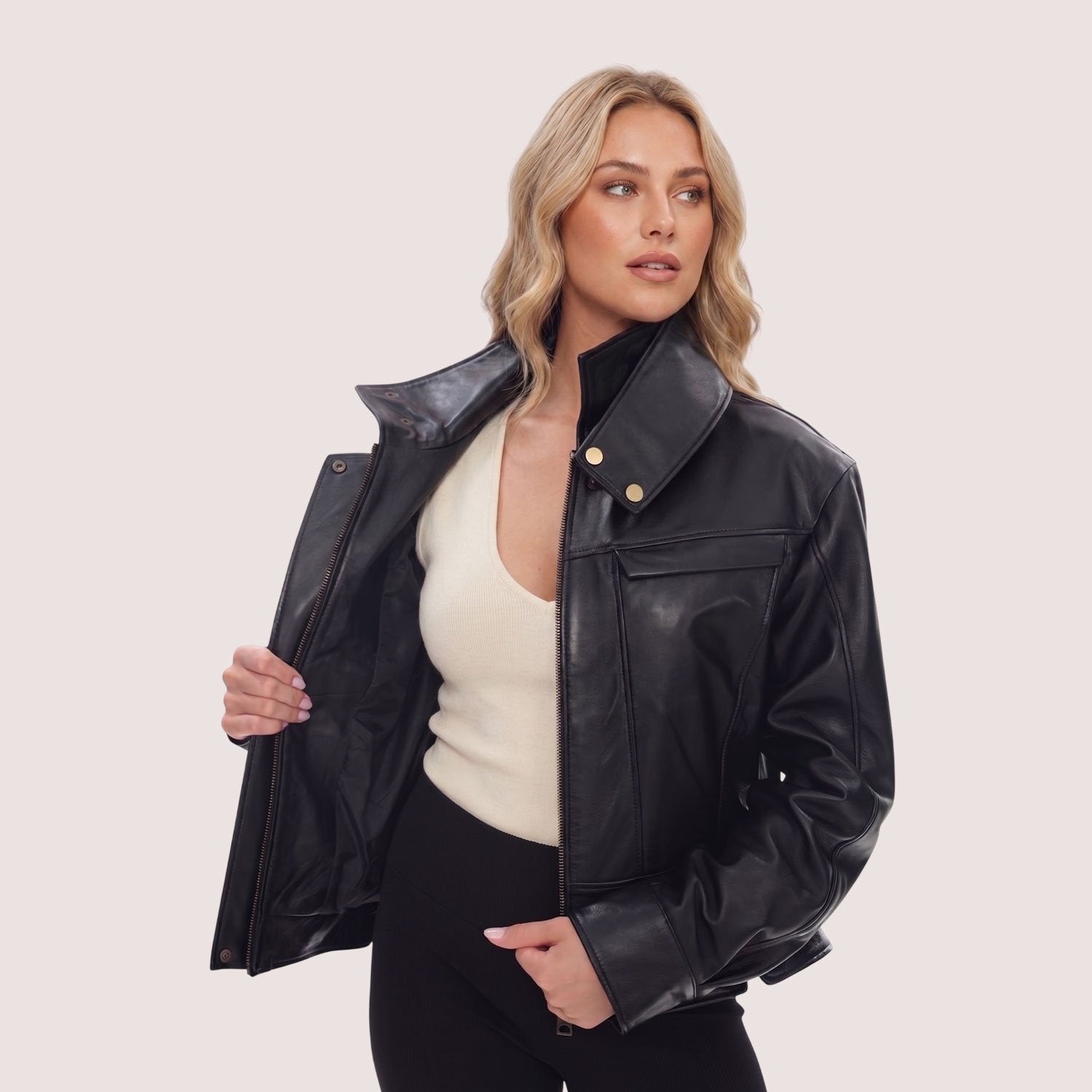 Charlotte Lambskin Jacket-3
