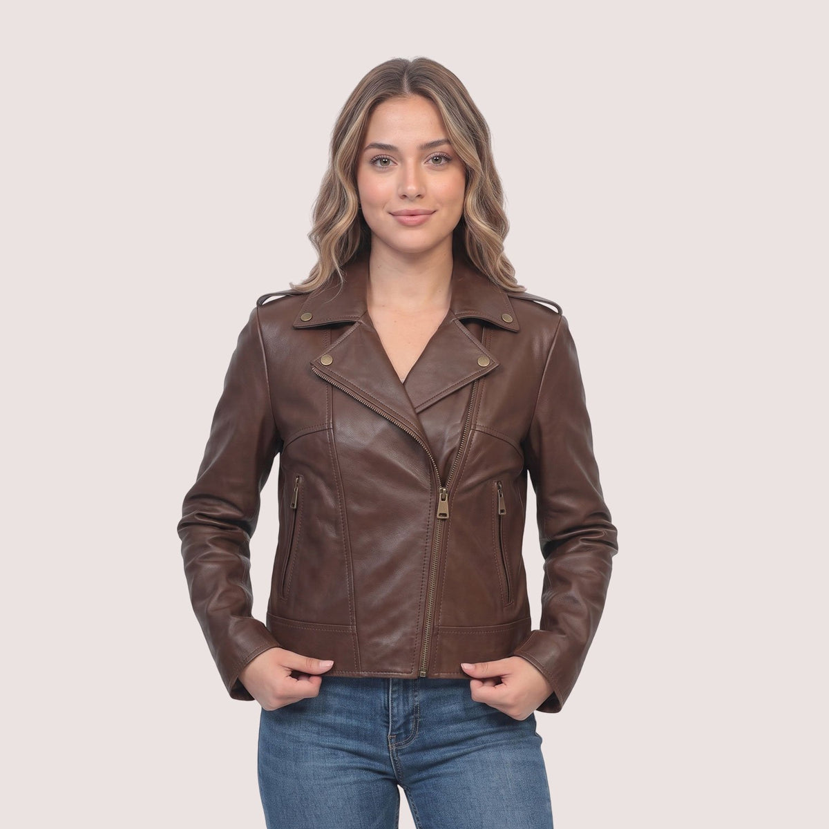 Leah Lambskin Jacket