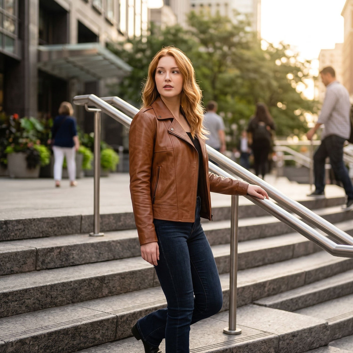Leah Lambskin Jacket-9