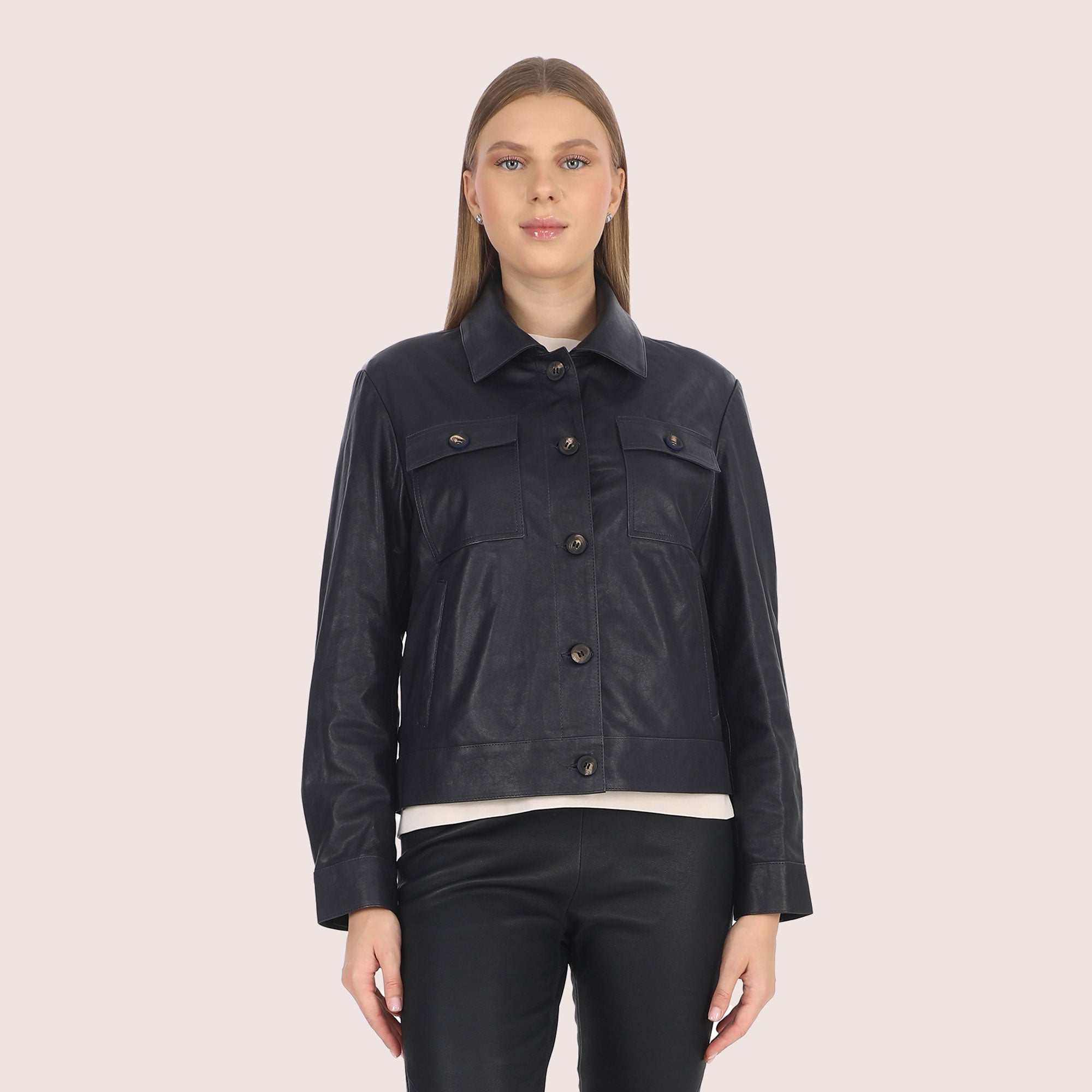 Genevieve Lambskin Jacket-4