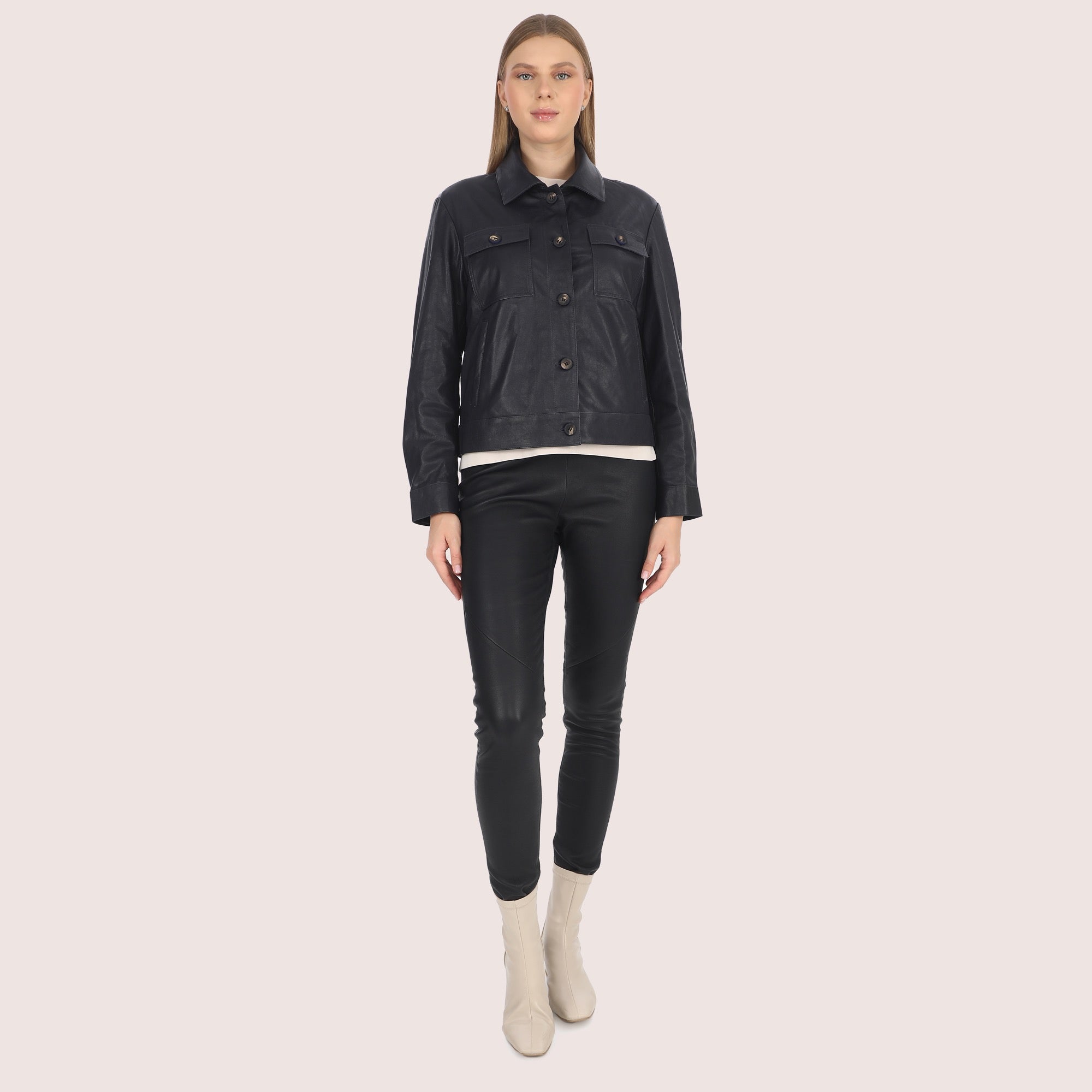 Genevieve Lambskin Jacket-5