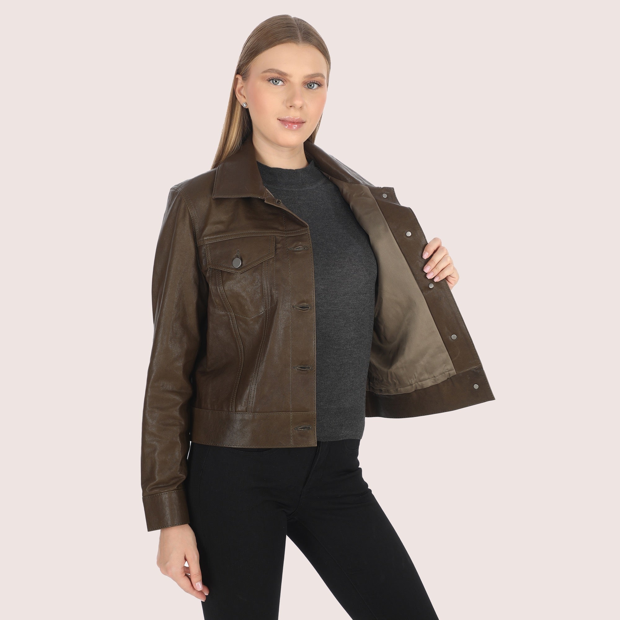 Hannah Lambskin Jacket