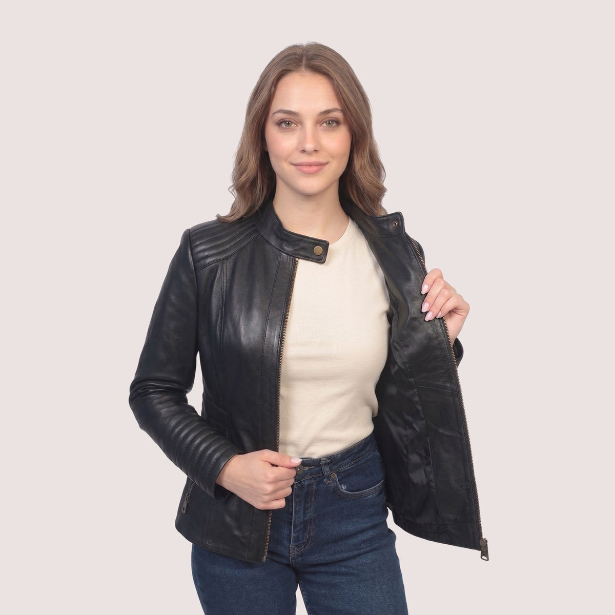 Iris Lambskin Jacket-11
