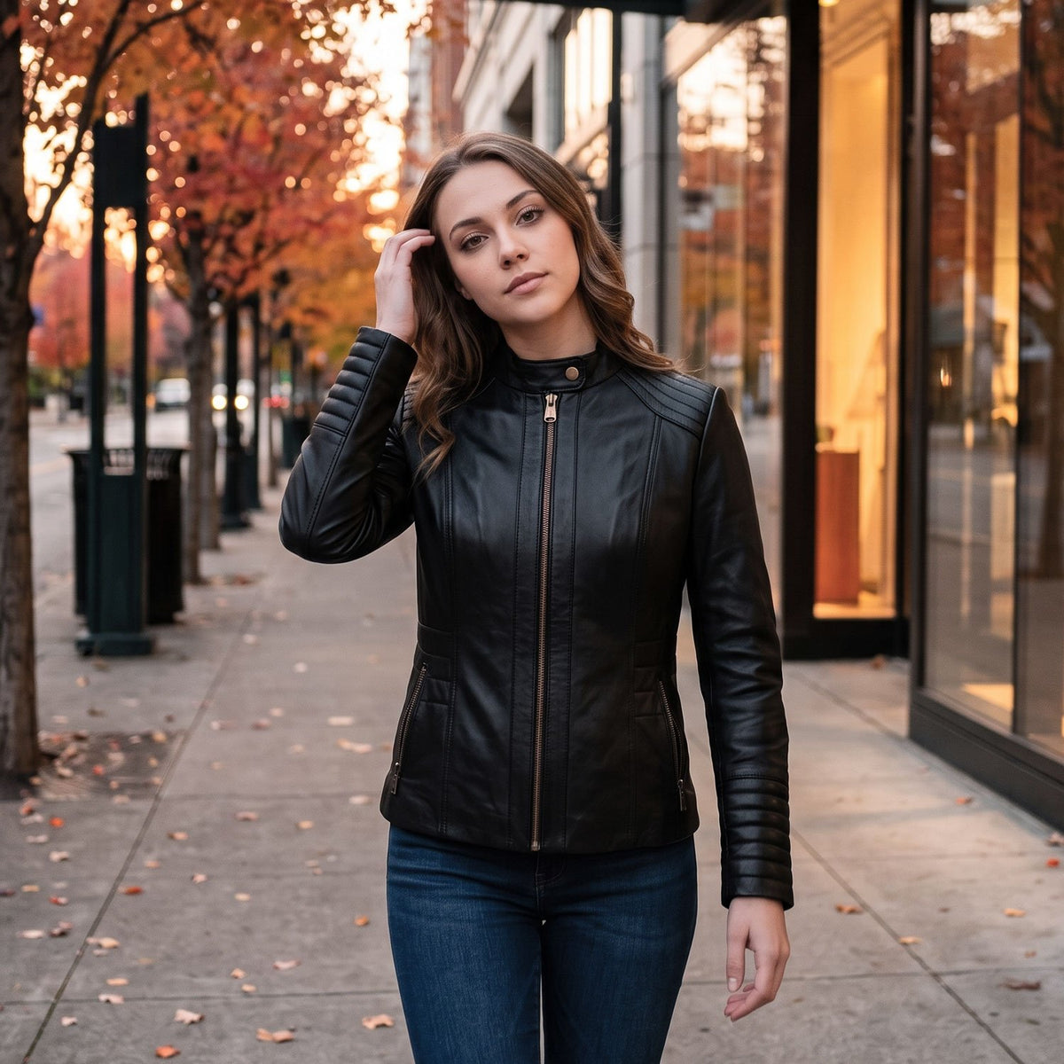 Iris Lambskin Jacket-12