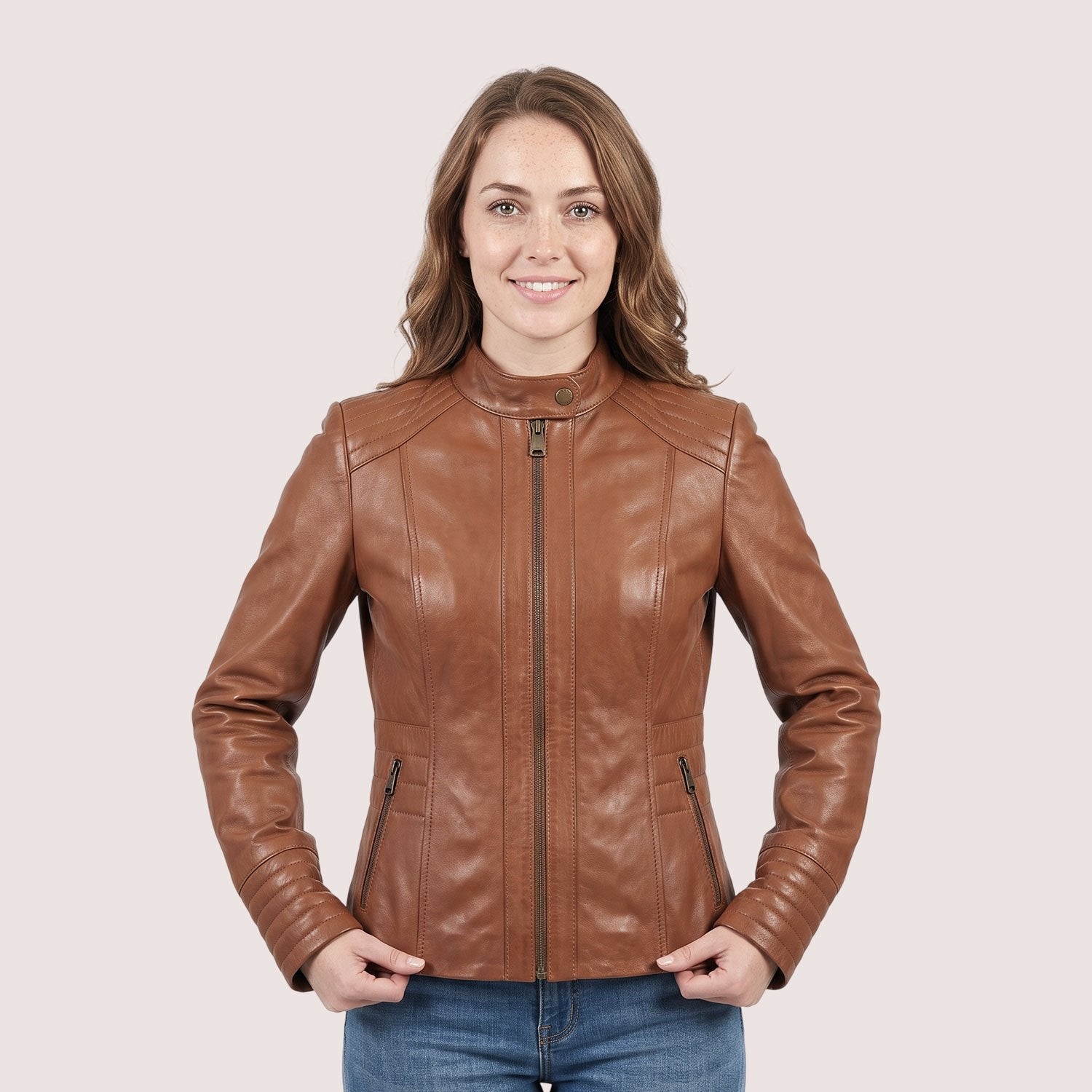 Iris Lambskin Jacket-4
