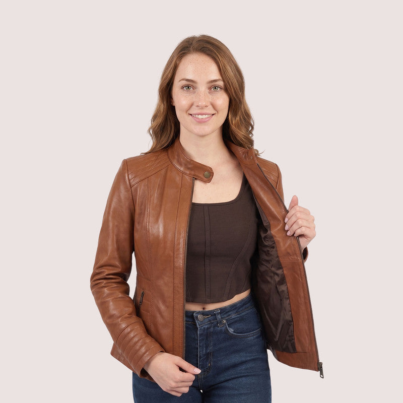 Iris Lambskin Jacket-6
