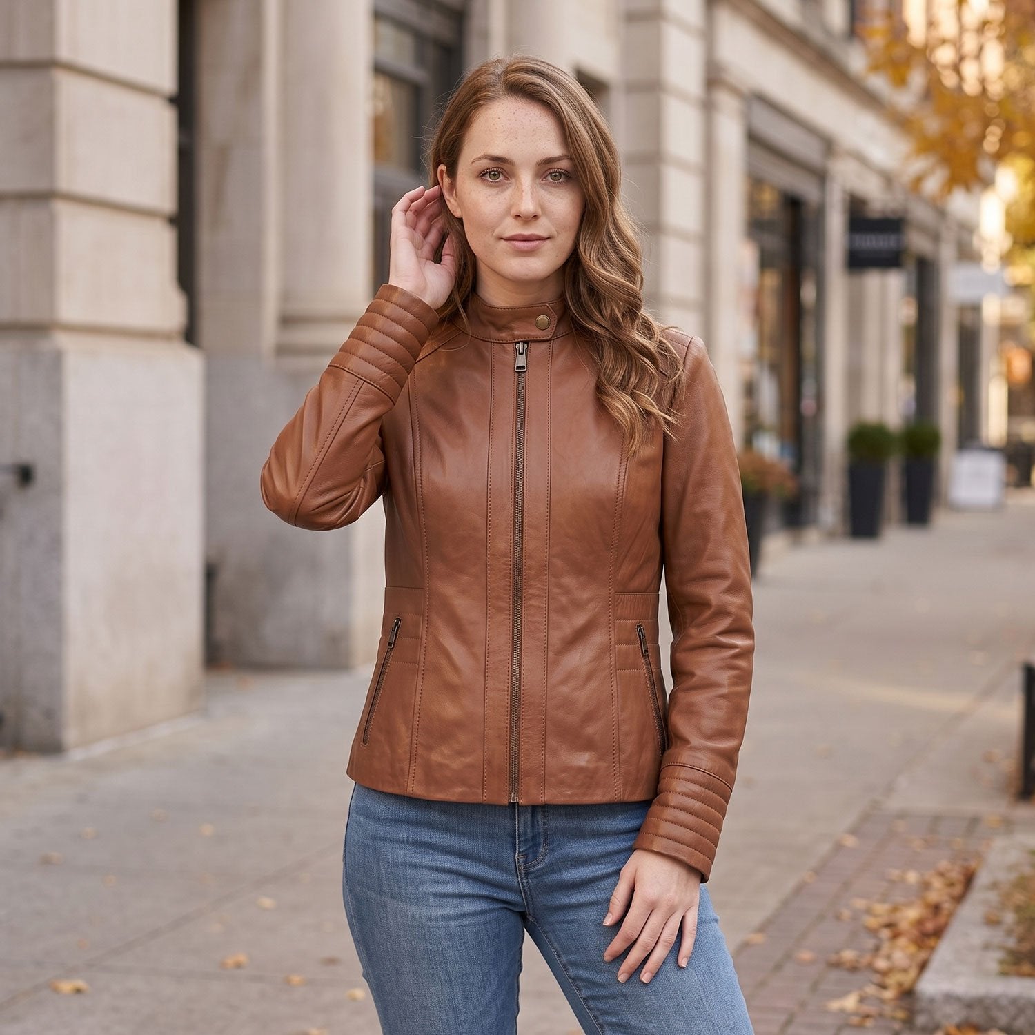 Iris Lambskin Jacket-8