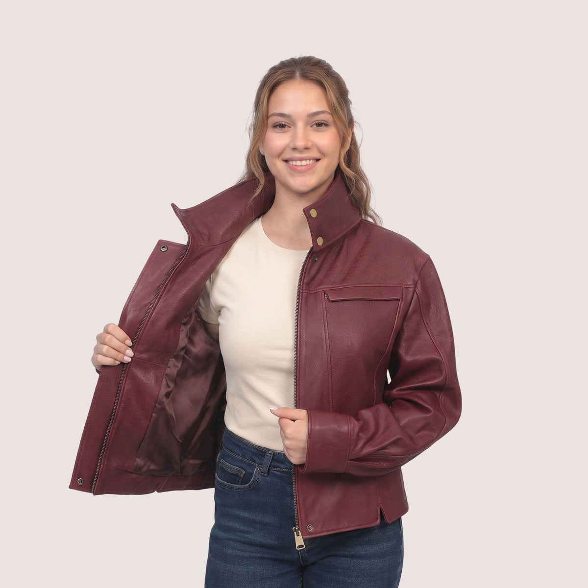 Maeve Lambskin Jacket-18