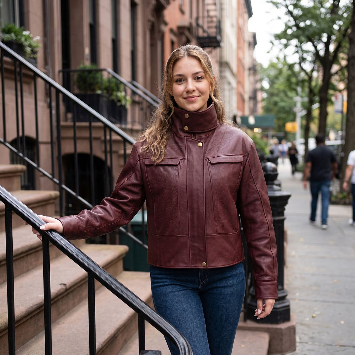 Maeve Lambskin Jacket-20
