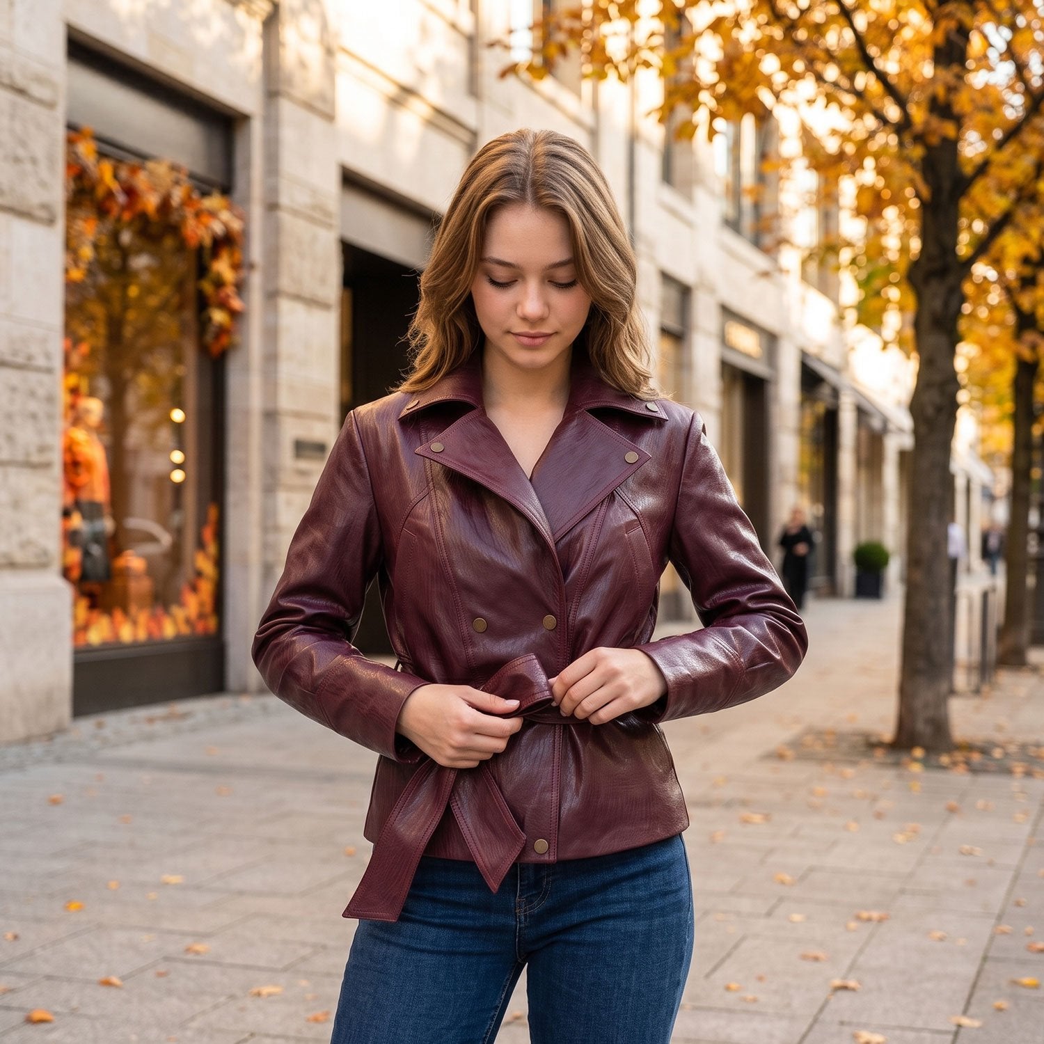 Rose Lambskin Jacket-5