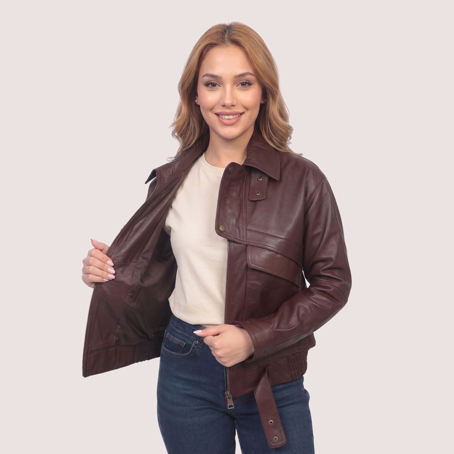 Isla Lambskin Jacket-3
