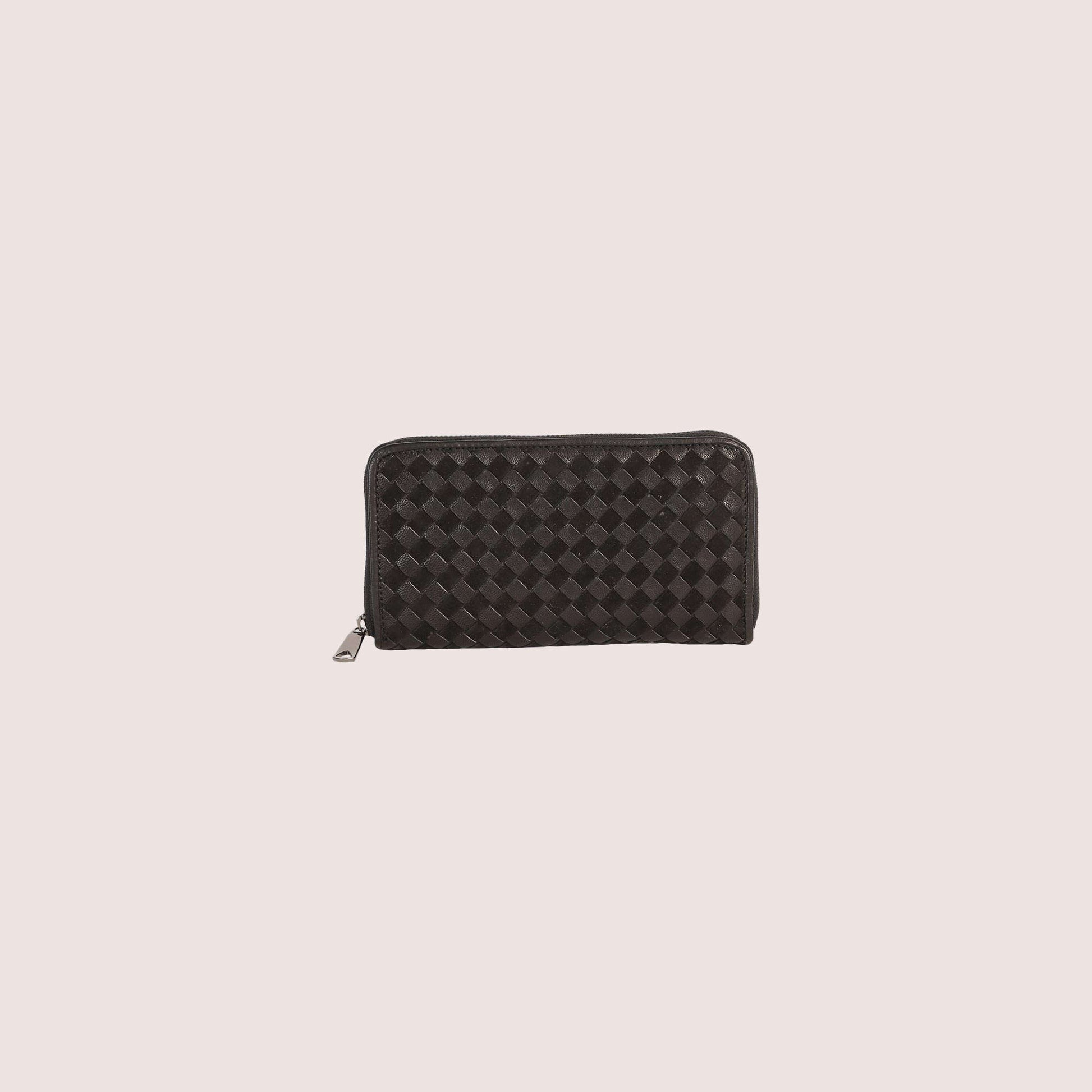Nikki Woven Leather Wallet