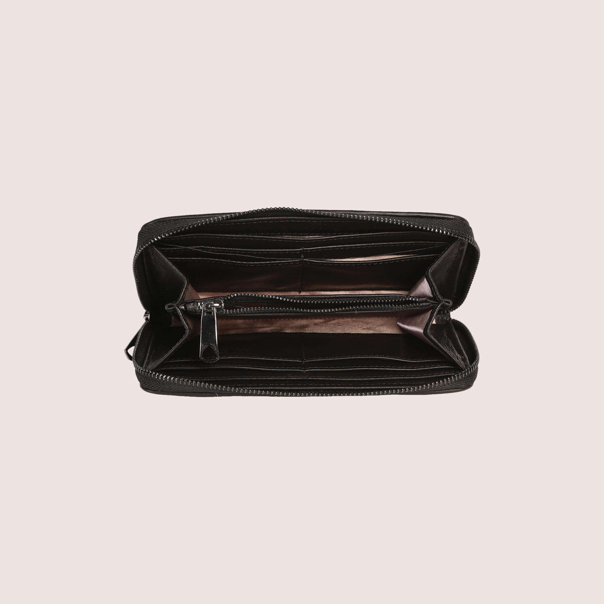 Nikki Woven Leather Wallet